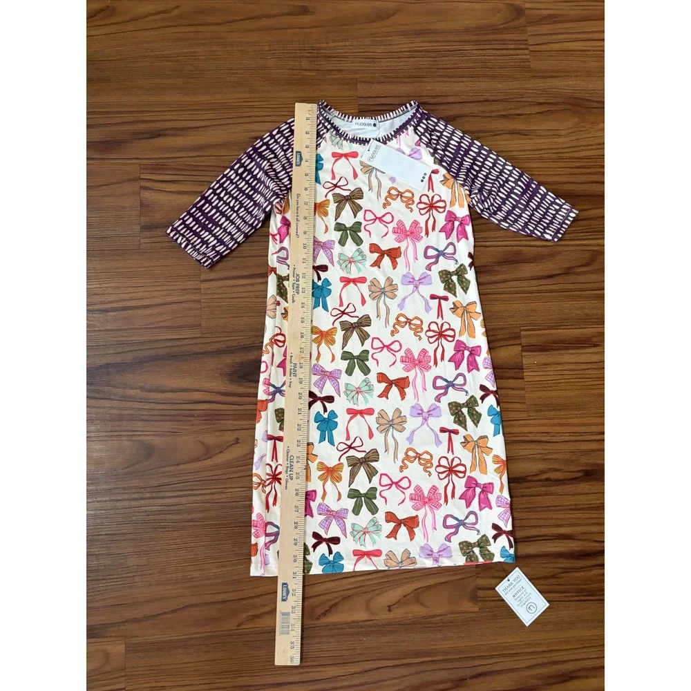 Nuggles Girls swim dress NWT bows sz 12 - Picture 2 of 5